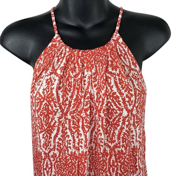 Joie Orange White Loose Fit Tank Top Women’s XS Free People Style SUMMER BEACH - Picture 4 of 9